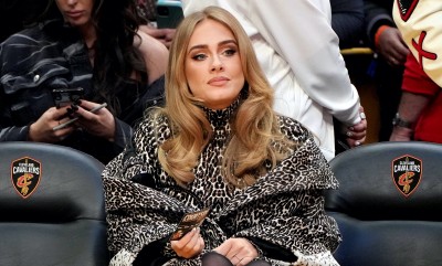 Adele w leopardzim płaszczu Alaïa