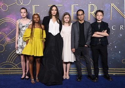 Angelina Jolie z dziećmi na premierze „Eternals” w Londynie