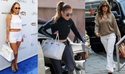 Jennifer Lopez z torebką Birkin
