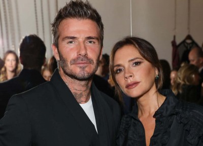 Victoria i David Beckhamowie w świątecznych stylizacjach