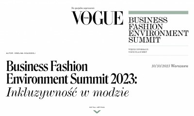 Business Fashion Environment Summit 2023: Inkluzywność w modzie 