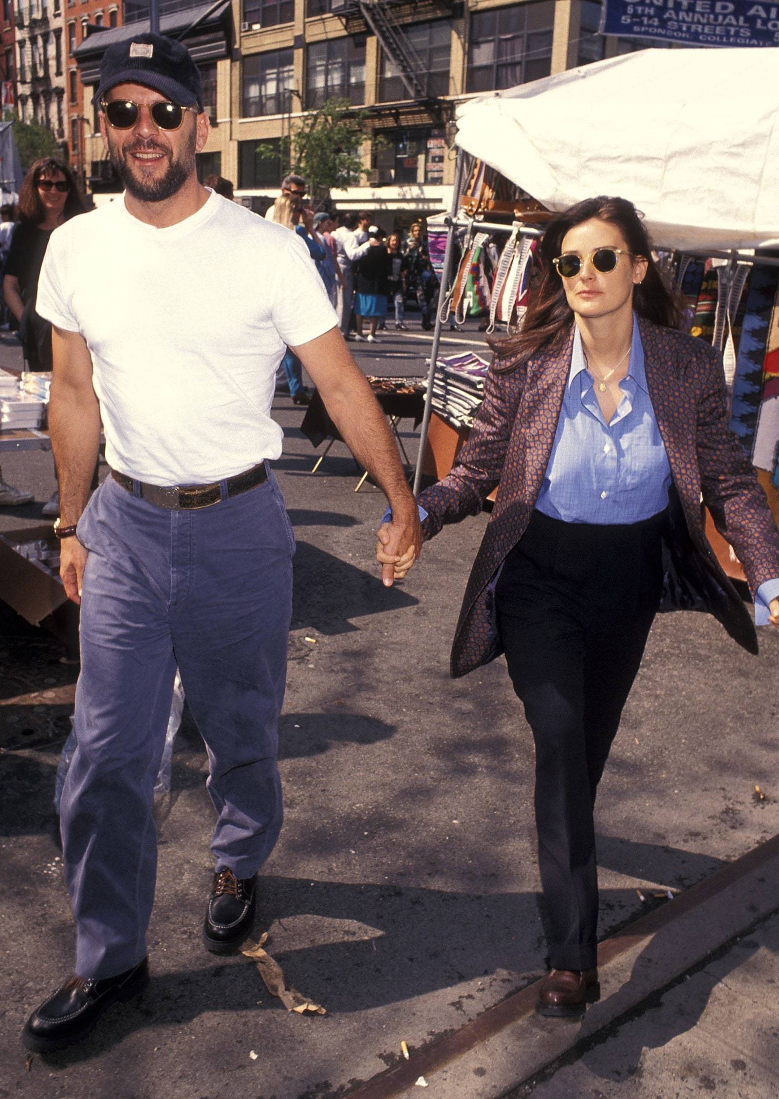 Bruce Willis i Demi Moore w Nowym Jorku 1 maja 1994 r.
