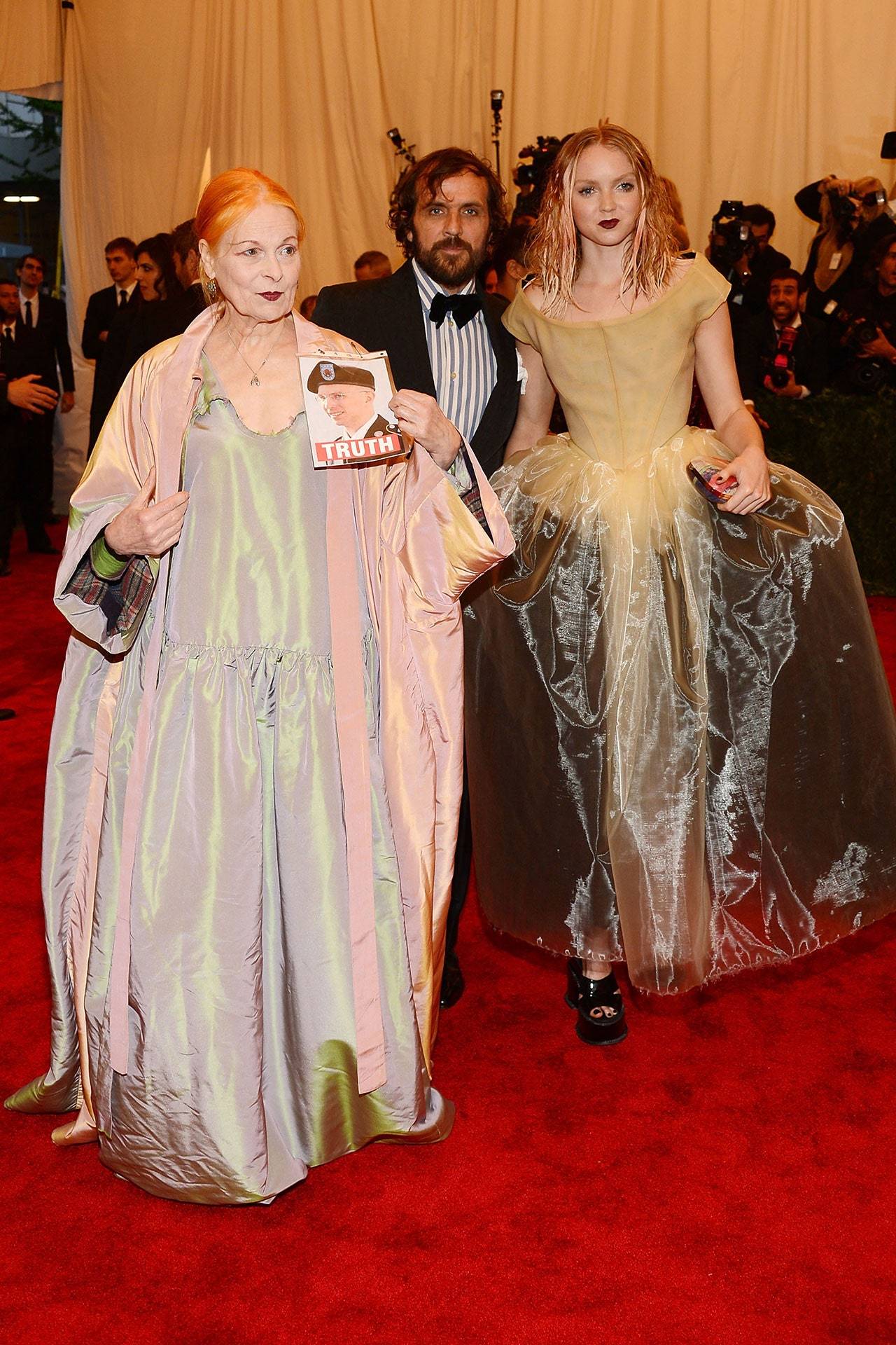 2013: Lily Cole, Andreas Kronthaler i Vivienne Westwood