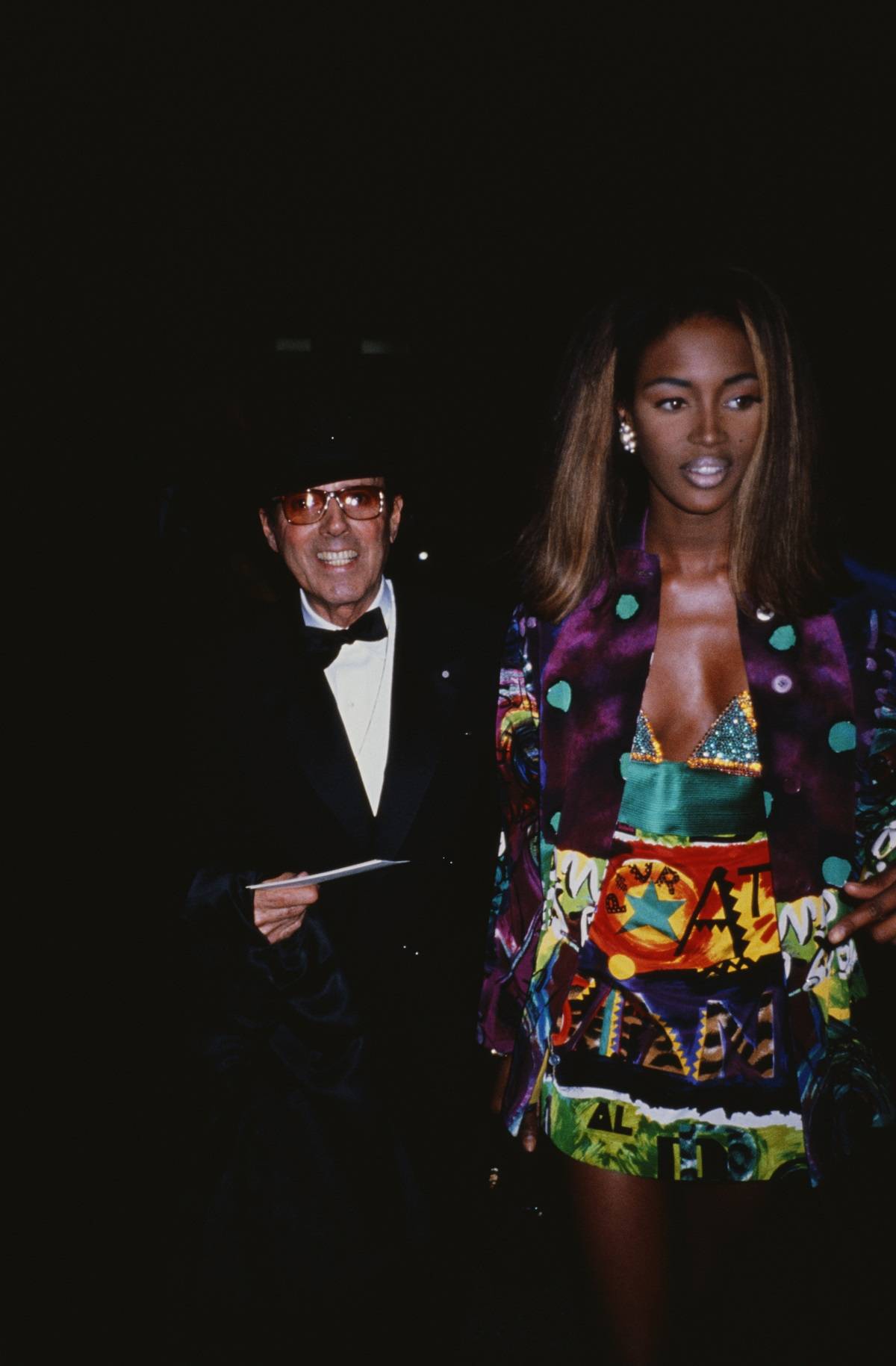 Naomi Campbell w sukience Versace, 1990 rok 