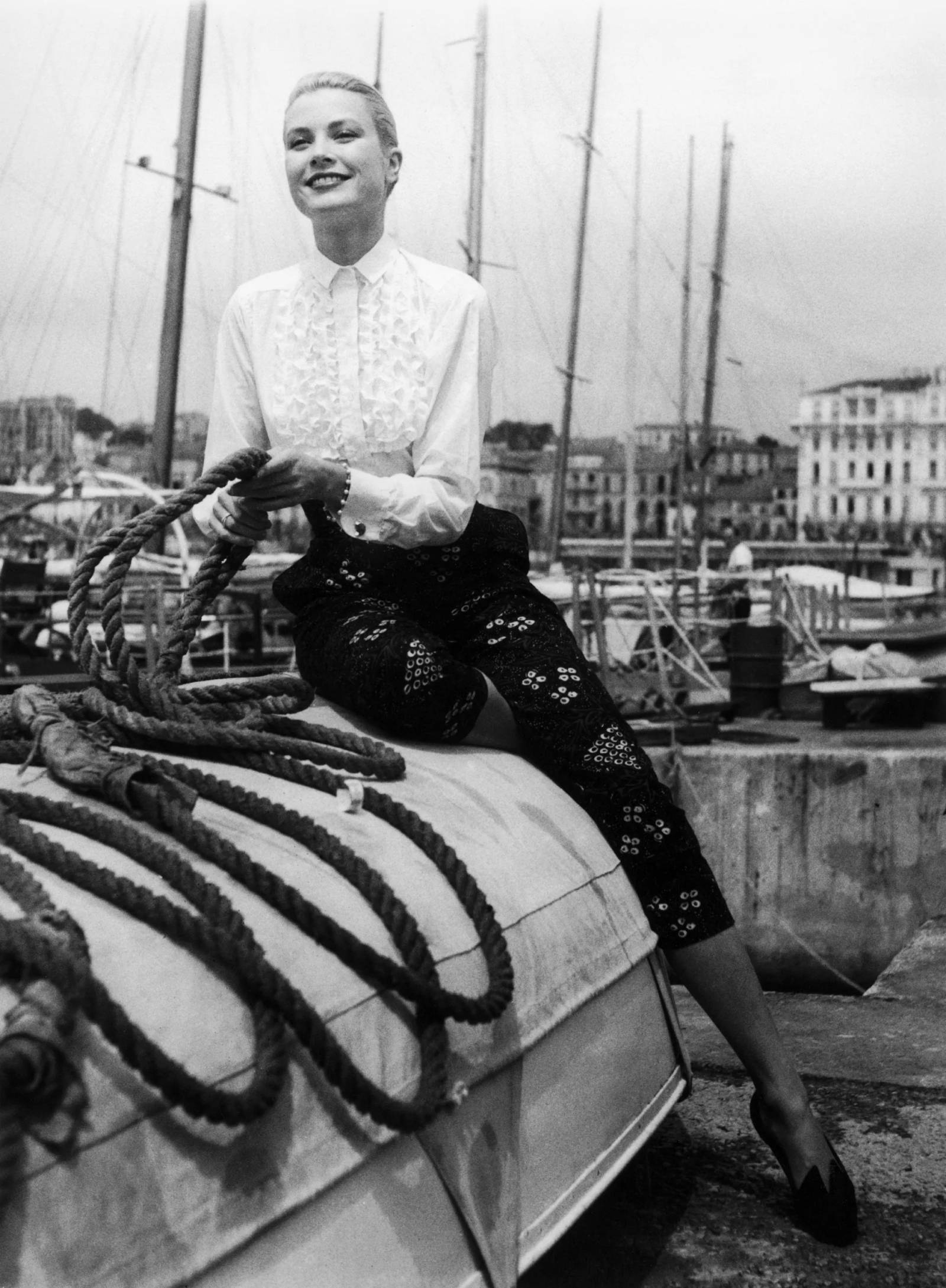 Grace Kelly na Festiwalu Filmowym w Cannes w 1955 roku
