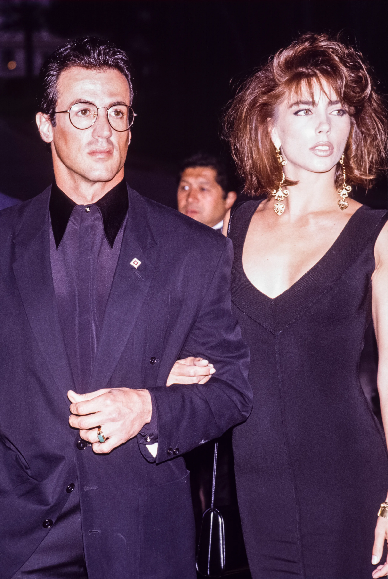 Sylvester Stallone i jego żona Jennifer Flavin na Festiwalu Filmowym w Cannes w maju 1990