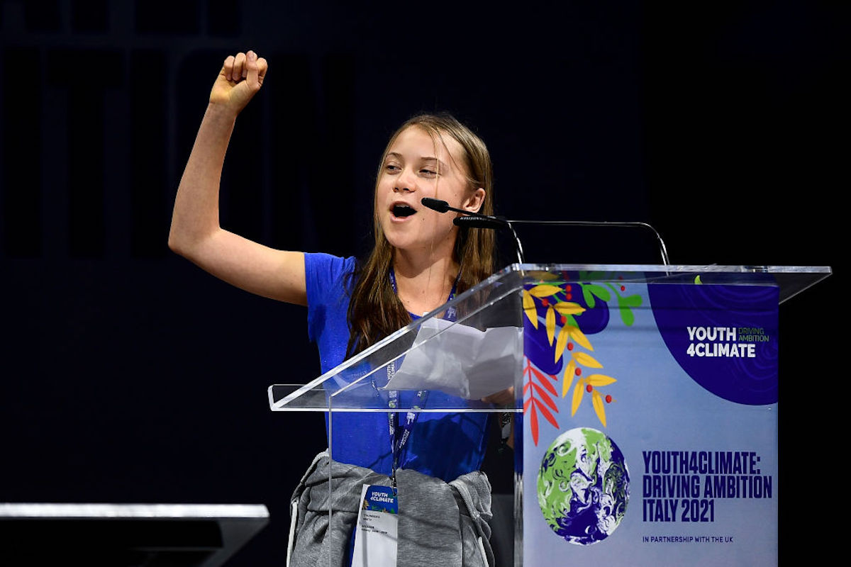 Greta Thunberg na forum Youth4Climate (Fot. Getty Images)