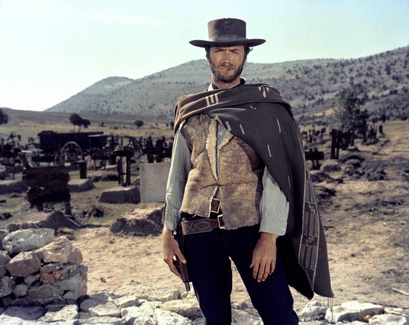 Clint Eastwood w westernie Dobry, zły i brzydki, 1966 rok