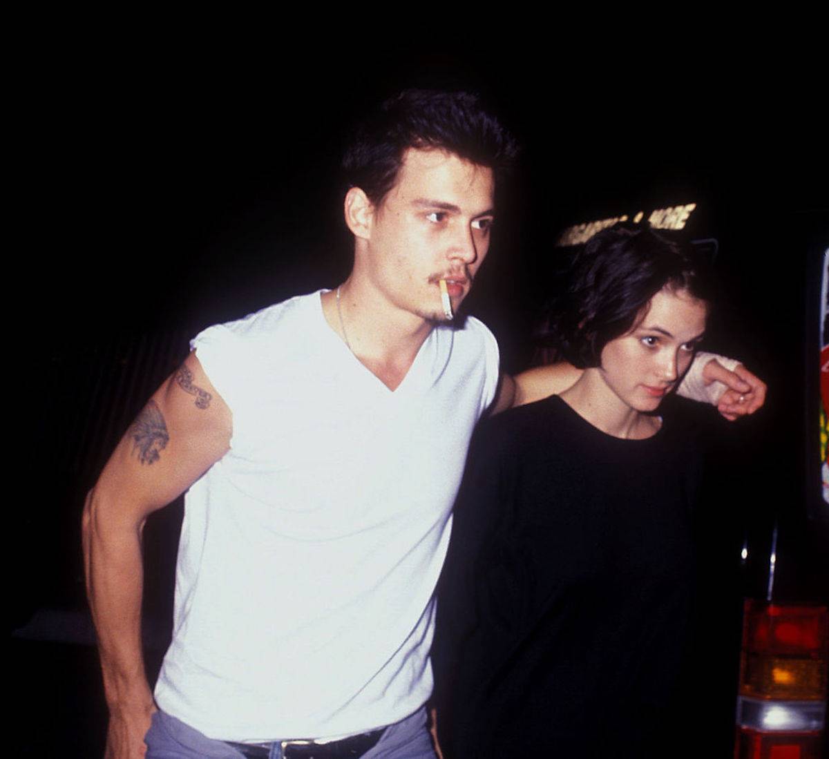 Winona Ryder i Johnny Depp w 1990 roku (Fot. Getty Images)