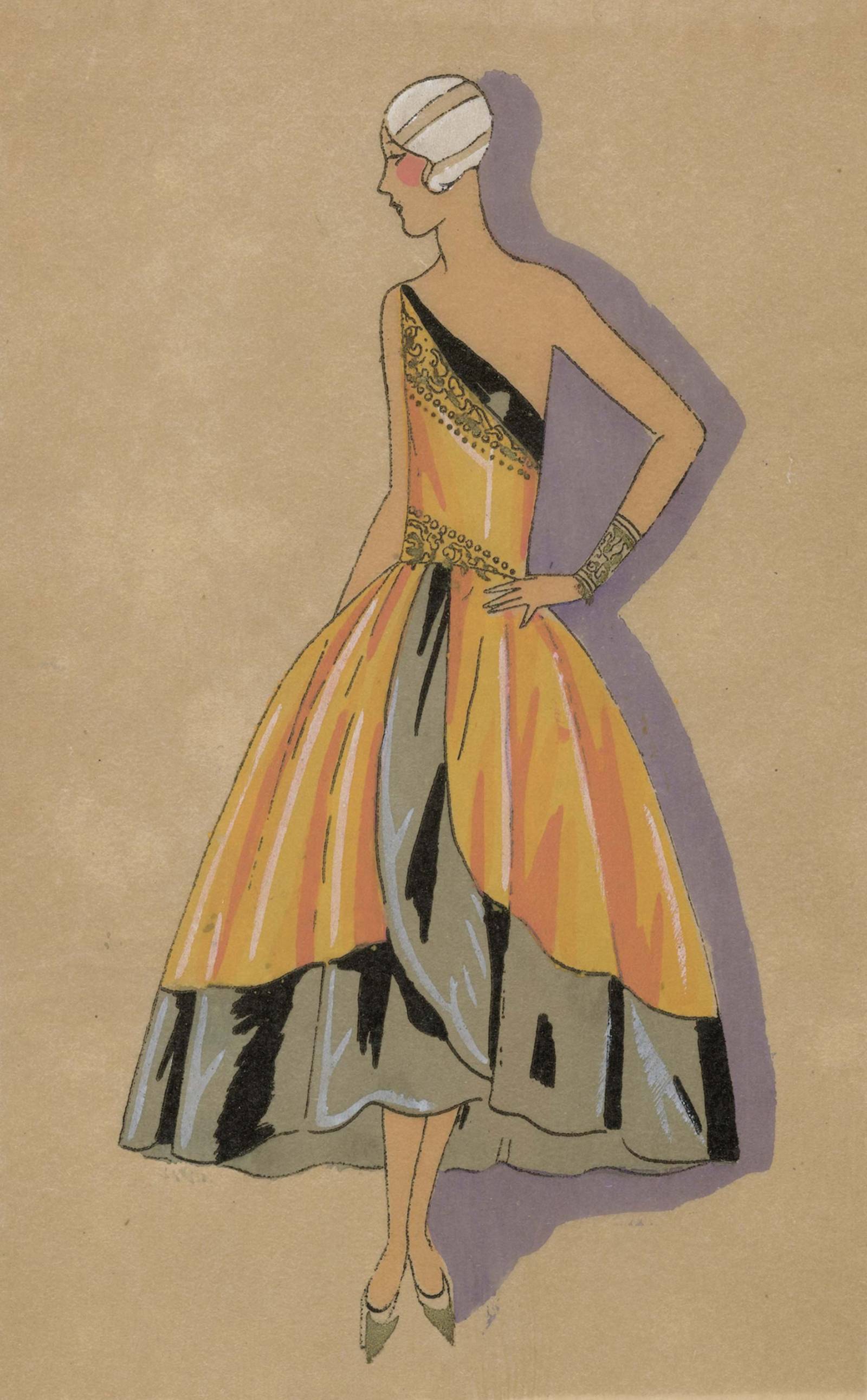Jeanne Lanvin, suknia teatralna dla francuskiej aktorki Jeanne Renouardt, 1927 (Fot. Rijksmuseum)