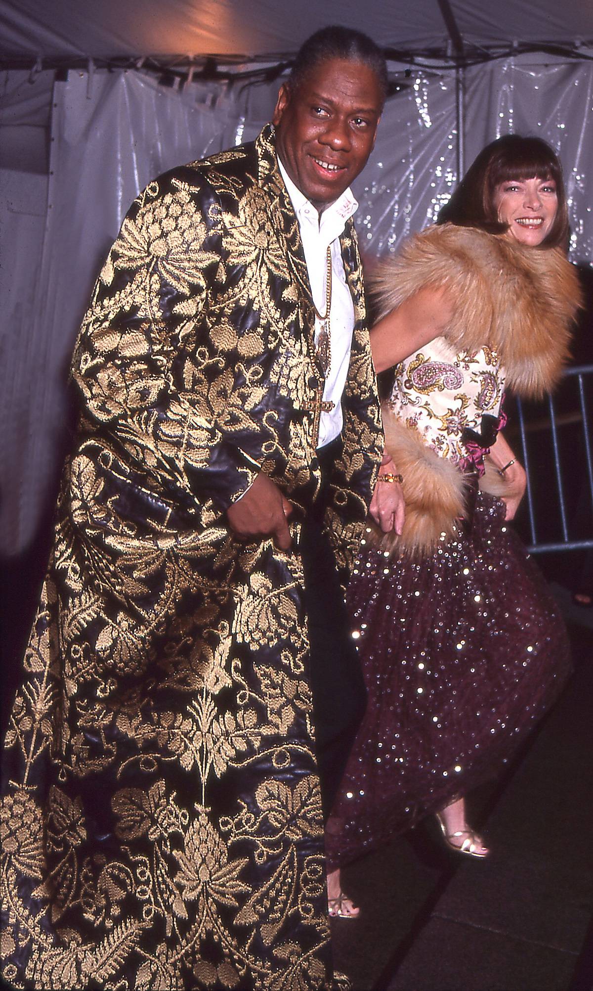 Andre Leon Talley i Anna Wintour podczas MET Gali 1999