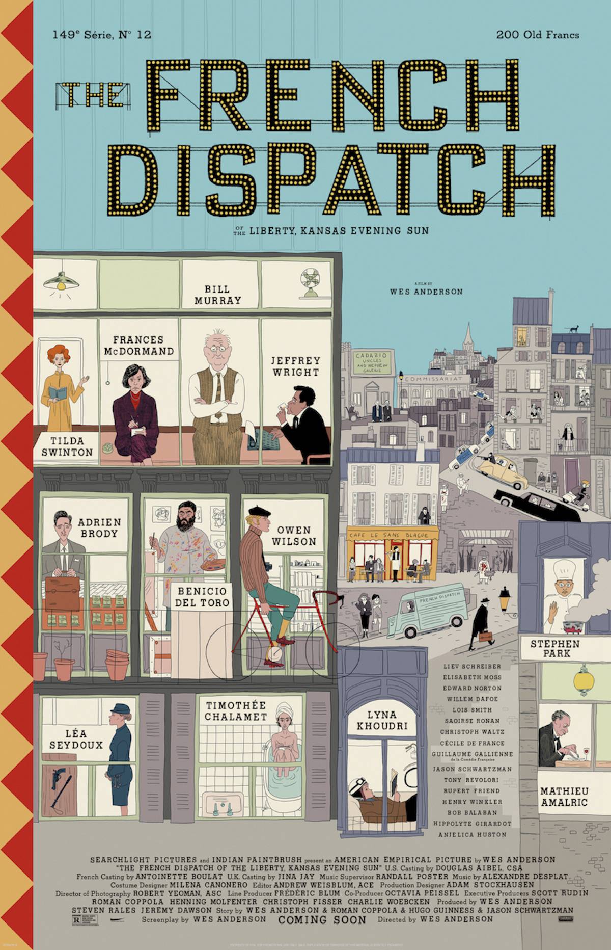 Plakat do The French Dispatch, nowego filmu Wesa Andersona (Fot. materiały prasowe)