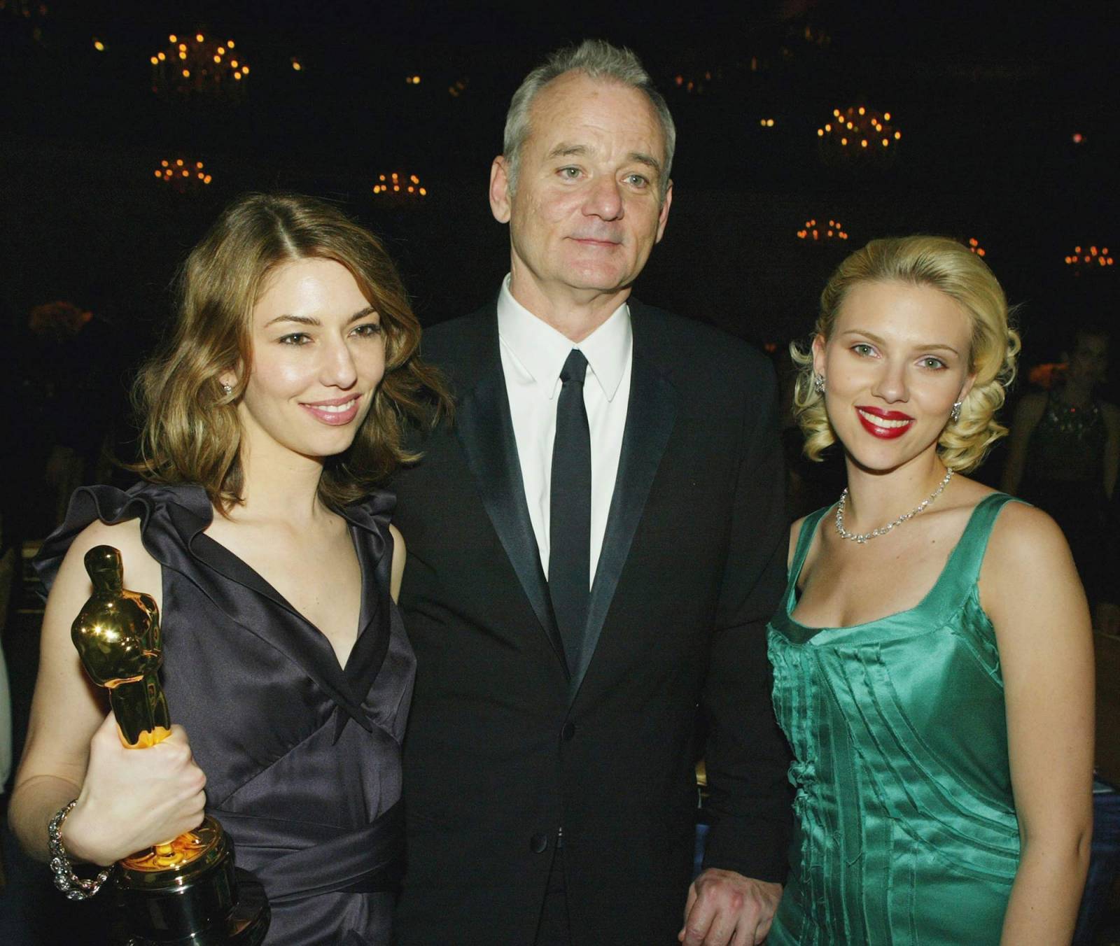 Sofia Coppola, Bill Murray i Scarlett Johansson podczas 76. gali w 2000 roku (Fot. Getty Images)