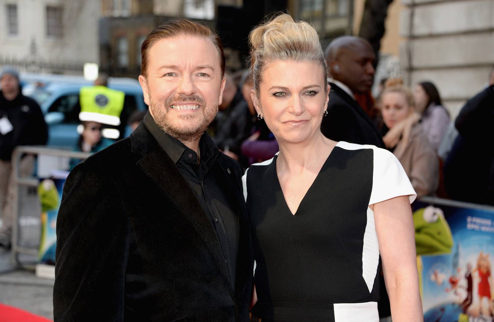 Ricky Gervais i Jane Fallon (Fot. David M. Benett/WireImage)