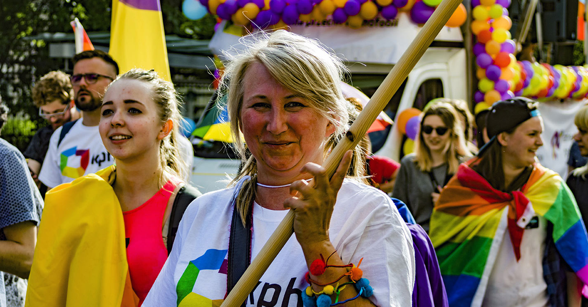 Irmina na Paradzie Równości w 2017 roku (Fot.A.Konopka/KPH)