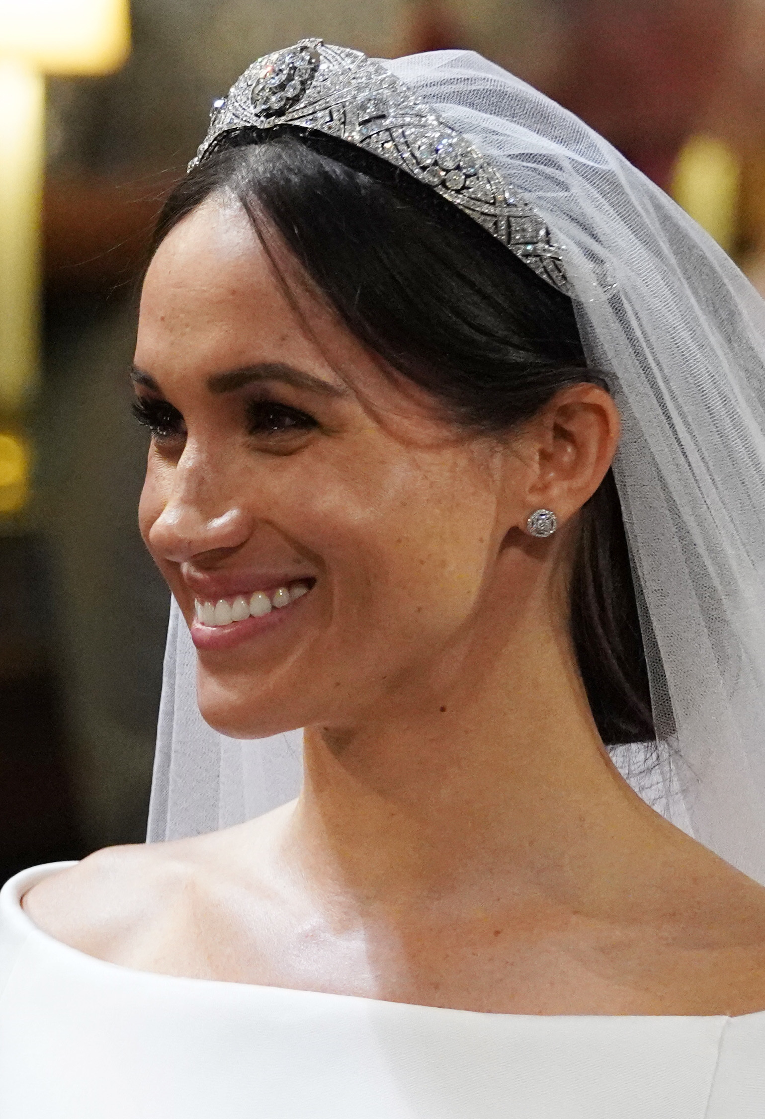 Meghan Markle w tiarze królowej Marii (Fot. Getty Images)