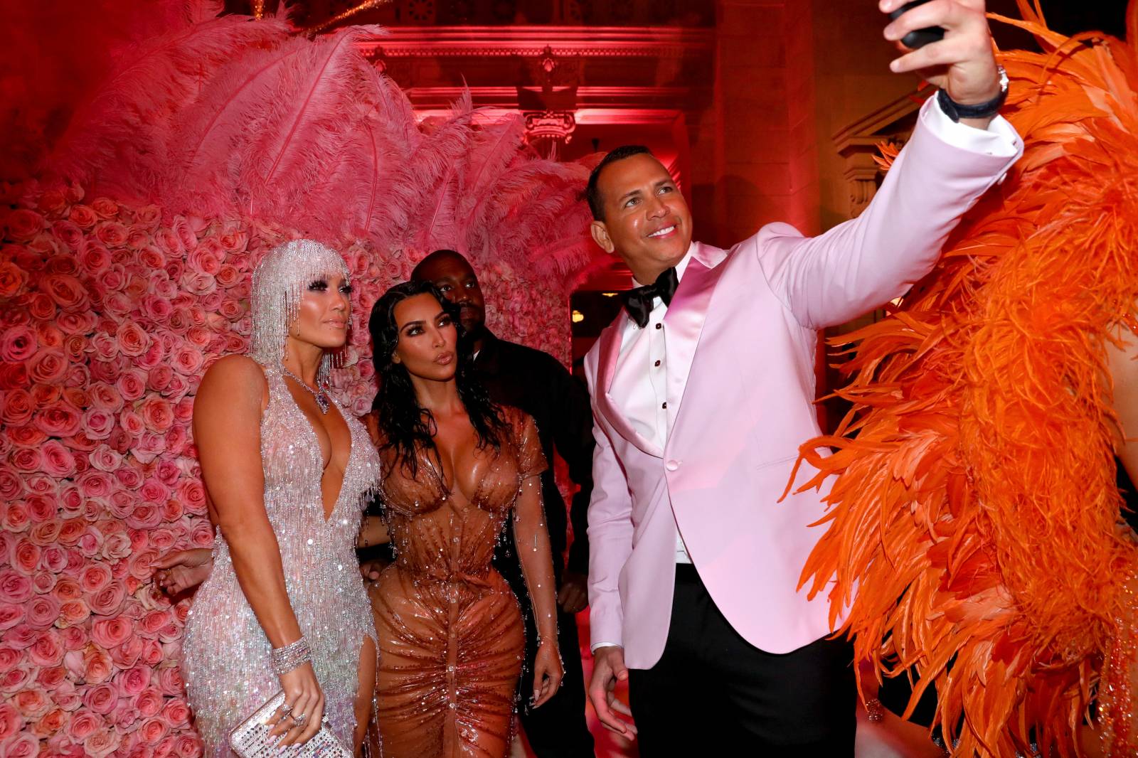 Jennifer Lopez, Kim Kardashian, Kanye West i Alex Rodriguez /(Fot. Getty Images)