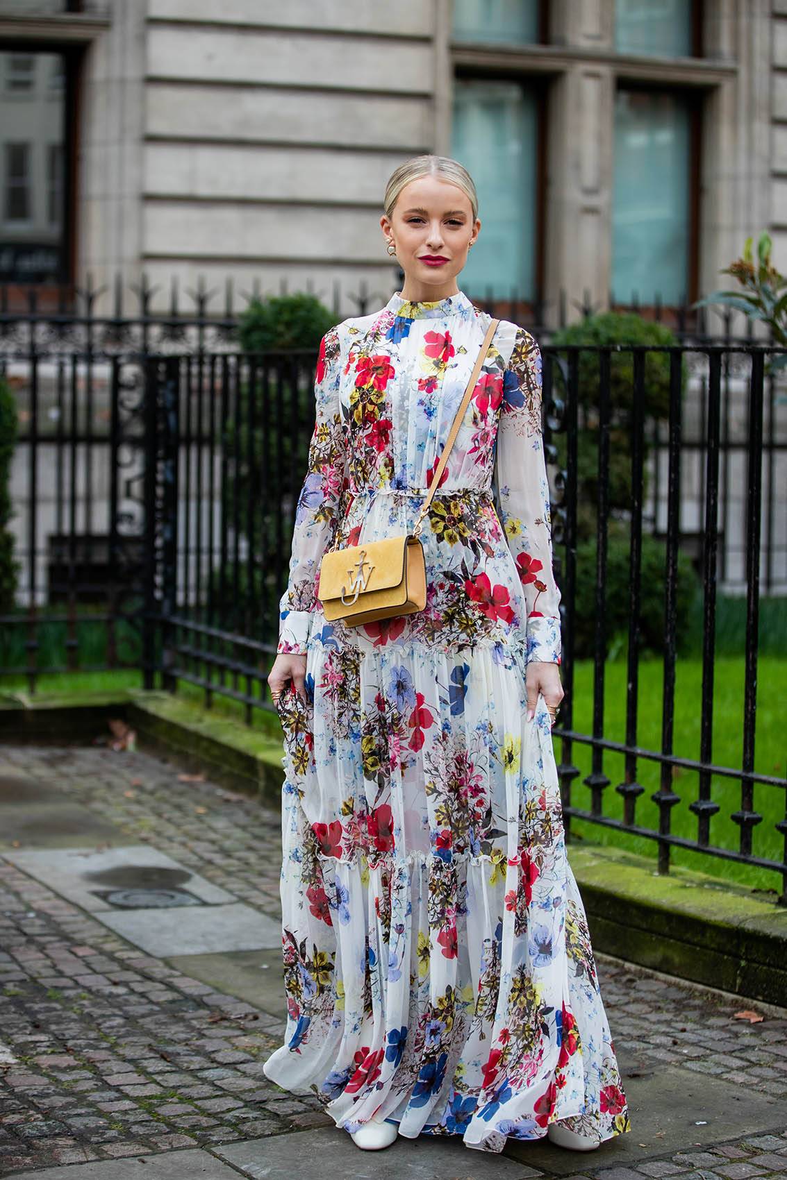 Victoria Magrath na tygodniu mody w Londynie jesień-zima 2020-2021 (Fot. Getty Images)