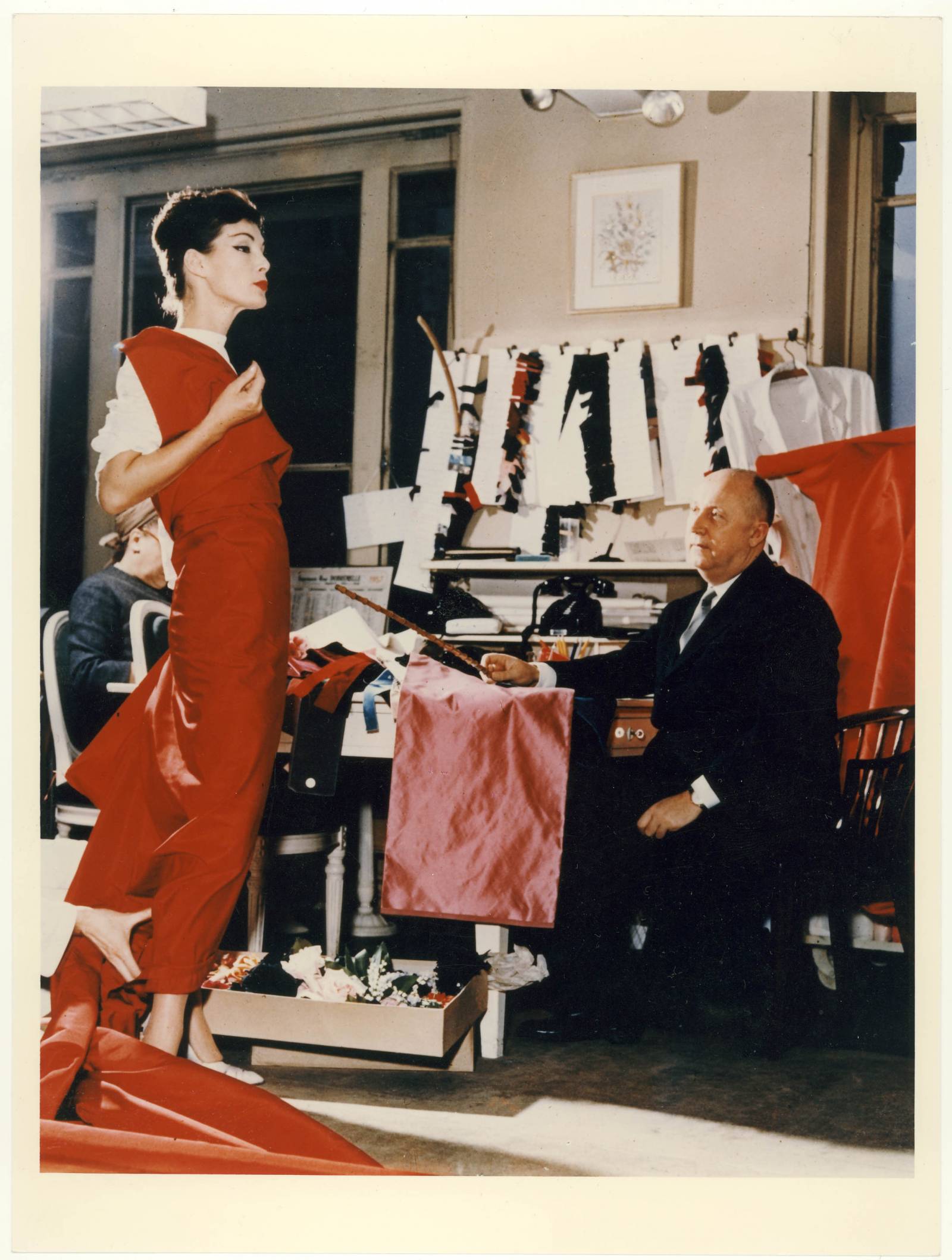 Christian Dior z modelką Lucky, 1955 rok