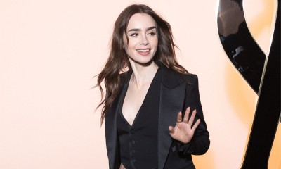 Lily Collins już nosi modne latem 2024 dzwony z niskim stanem