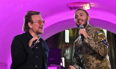 Bono i Edge z U2 wystąpili w kijowskim metrze