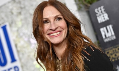 Julia Roberts w prostej grzywce sięga po ulubioną fryzurę dojrzałych Francuzek