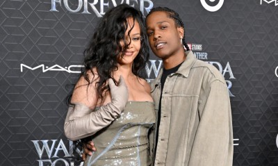 Rihanna i A$AP Rocky w dopasowanych stylizacjach na czerwonym dywanie