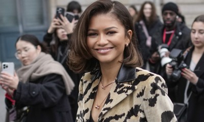 Zendaya w szortach w zwierzęcy wzór na pokazie Louis Vuitton