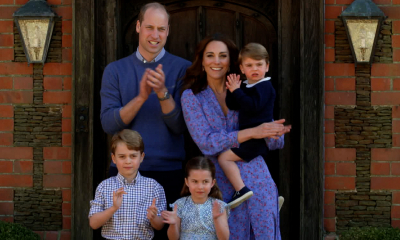 Książę George, księżniczka Charlotte i książę Louis na urodzinowych portretach