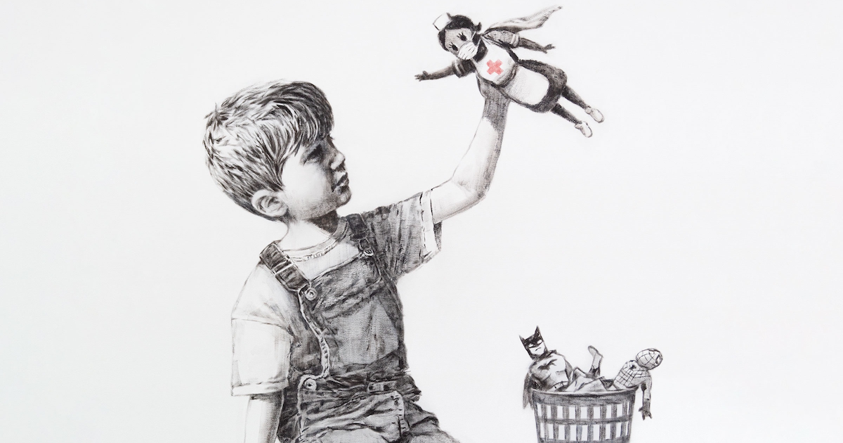 Banksy w hołdzie lekarzom i pielęgniarkom