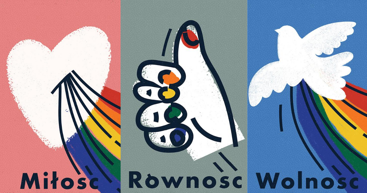 Plakaty solidarnościowe „Tęcza nie obraża”