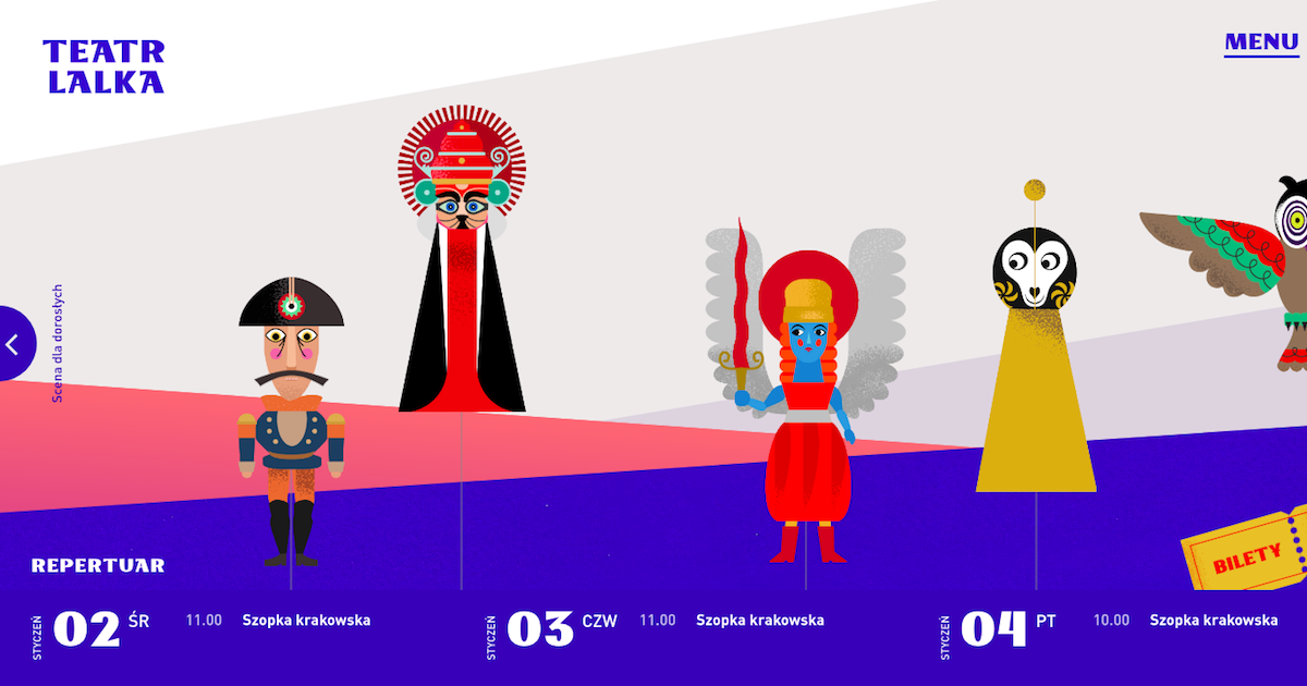Teatr Lalka nominowany za najlepszą stronę internetową do nagrody Awwwards