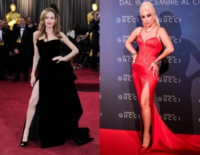 Lady Gaga w kreacjach w stylu Angeliny Jolie 