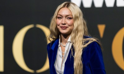 Gigi Hadid w kożuchu Magdy Butrym