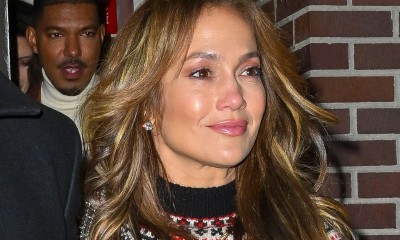 Jennifer Lopez w dzianinie od Ralpha Laurena 