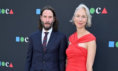 Keanu Reeves z partnerką Alexandrą Grant na czerwonym dywanie