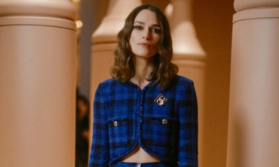 Keira Knightley w tweedowym komplecie Chanel