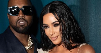 Kim Kardashian w sukni ślubnej na evencie Kanyego Westa