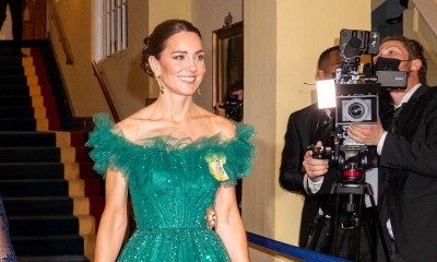 Księżna Cambridge w sukni Jenny Packham podczas wizyty na Jamajce