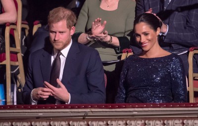 Księżna Meghan w cekinowej sukni