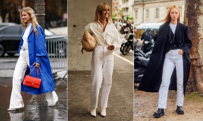 Białe jeansy i botki w pięciu inspirujących zestawieniach