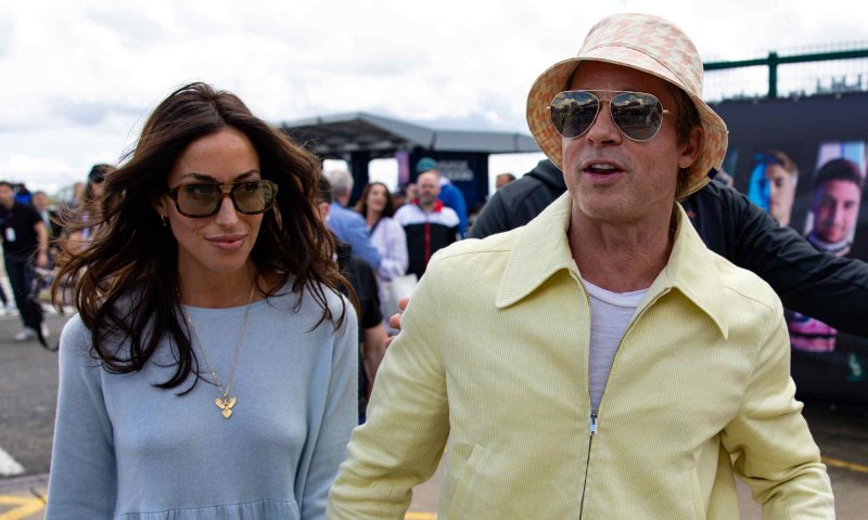 Brad Pitt w odcieniach masła, Ines de Ramon w baby blue. Tak para ogrywa pastele