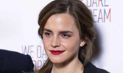 Emma Watson prezentuje odważną odsłonę czarnego garnituru, eksponując biustonosz