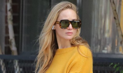 Jennifer Lawrence lansuje jesienią trend na brak spodni