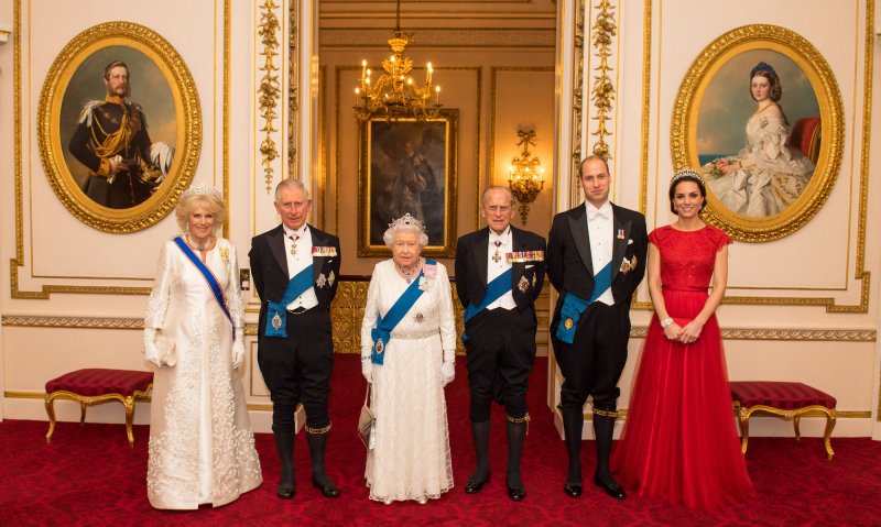 Symboliczny portret brytyjskiej rodziny królewskiej