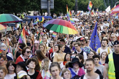 Protest w imię solidarności ze społecznością LGBTQ+