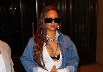 Rihanna prezentuje własną interpretację „canadian tuxedo”