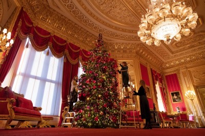 Świąteczne dekoracje w zamku Windsor
