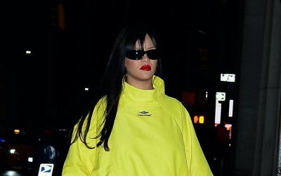 Rihanna w neonowym dresie Balenciagi