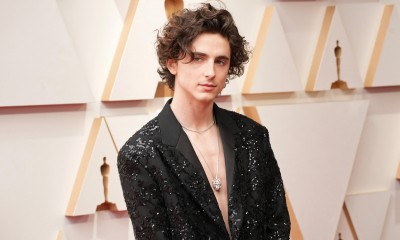 Oscary 2022: Timothée Chalamet w stylizacji godnej statuetki